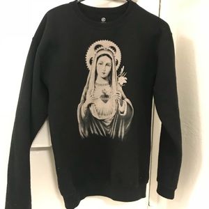 Virgin Mary crew neck sweater